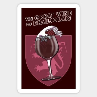 Beaujolais French wine Sticker